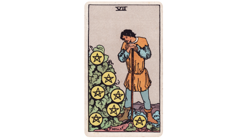 Seven of Pentacles Tarot Card