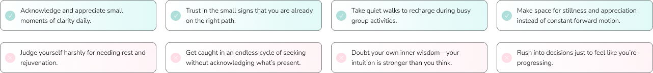 Examples of Dos and Don'ts tips for the week